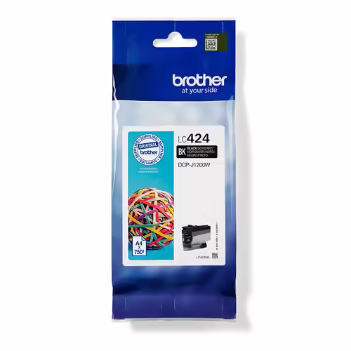 BROTHER cartucho de tinta 1 pieza Original Negro | LC424BK | 4977766810449 imagen 1