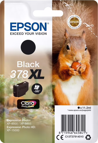 Tinta Epson 378XL Negro Claria Photo (C13T37914010) | 8715946645841 imagen 1