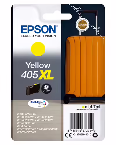 Cartucho Epson 405XL DURABrite Ultra Ink 1 pieza Original Amarillo C13T05H44010 | 8715946672229 imagen 1
