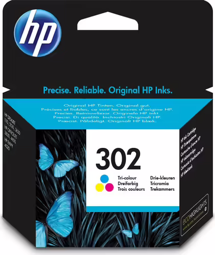 Tinta HP 302 Tricolor 4ml 150 páginas (F6U65AE) | 0888793802991 imagen 1