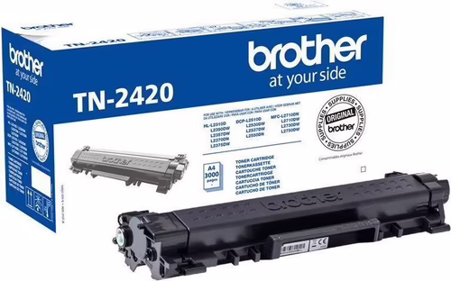 Toner BROTHER Laser Negro 3000 páginas (TN-2420) | TN2420 | 4977766779494 imagen 1