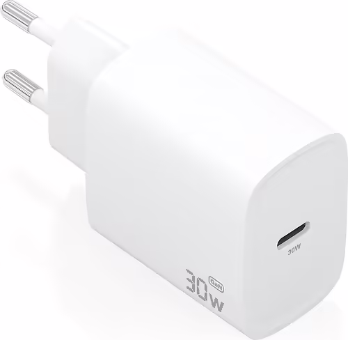 AISENS Cargador GaN 30W, 1xUSB-C PD3.0, Blanco | A110-0950 | 8435739903407 imagen 1