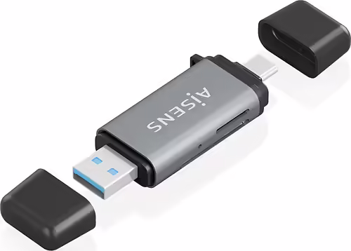 Lector Tarjetas AISENS USB-A/C 3.0 Gris (ASCR-2AC11-GR) | 8435739903339 imagen 1