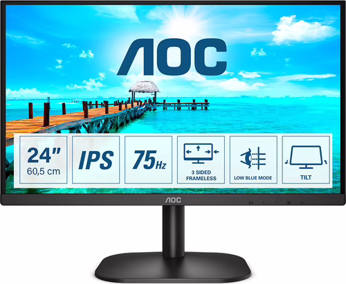 AOC Monitor 24B2XH 23.8 LED IPS FullHD | 4038986147170 imagen 1