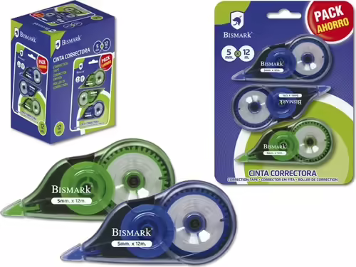 Bismark 328210 corrección de películo/cinta 12 m Multicolor 3 pieza(s) | 8430173282101 imagen 1