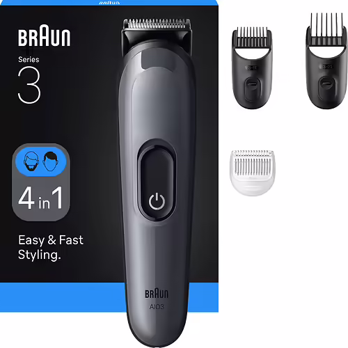 Braun AIO3500 cortadora de pelo y maquinilla Negro, Gris 14 Níquel-metal hidrur | 7500435245197 imagen 1