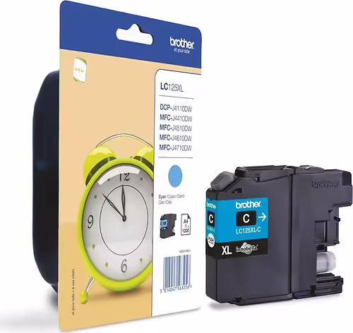 Brother LC-125 XL Cartucho Tinta Original Cyan | LC125XLCBP | 5014047563256 imagen 1
