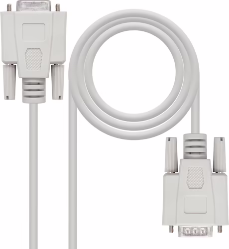 CABLE SERIE NANOCABLE NULL MODEM CONECTORES DB9 MACHO A DB9 HEMBRA 3M BEIGE 10.1 | 10.14.0503 | 8433281004092 imagen 1
