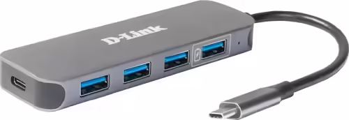 D-Link DUB-2340 hub de interfaz USB Tipo C 5000 Mbit/s Gris | 0790069468636 imagen 1