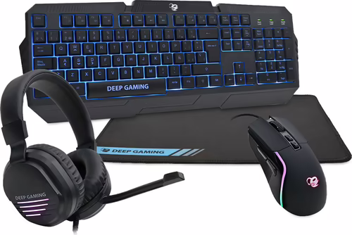 Deep Gaming Pack gaming DeepX-Wing 2 teclado Ratón incluido USB QWERTY Español | DG-KTRAA-15 | 8437011128188 imagen 1