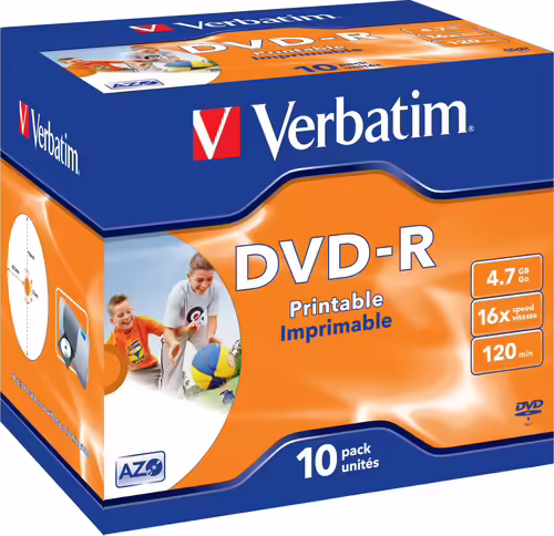 DVD-R VERBATIM 10 UNIDADES 4.7GB 16x 43521 | 0239424352116 imagen 1