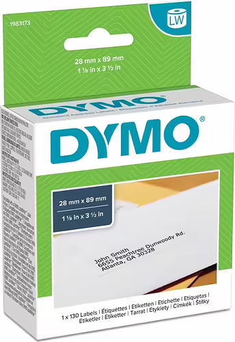 DYMO Etiquetas de dirección LW - 28X89 / 1X130 | 1983173 | 3501179831732 imagen 1