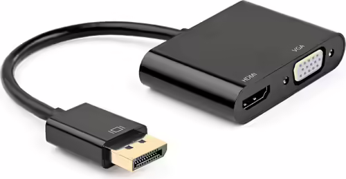 Ewent EC1457 adaptador de cable de vÍdeo DisplayPort HDMI + VGA (D-Sub) Negro | 8052101430769 imagen 1