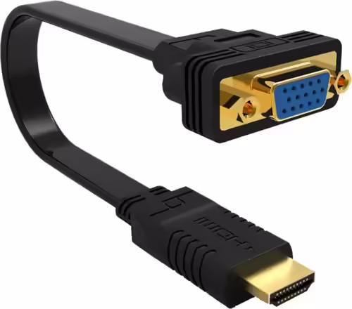 Ewent EW9869 video cable adapter 0.15 m HDMI Type A (Standard) VGA (D-Sub) Black | 8052101430783 imagen 1