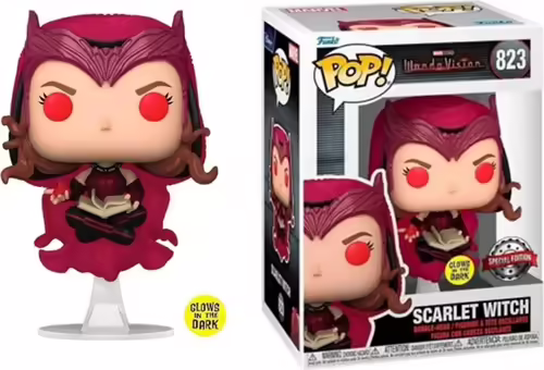 Funko pop marvel wandavision glows scarlet witch 62345 | 889698623452 | 0889698623452 imagen 1