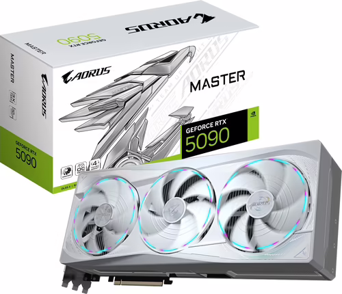 GIGABYTE AORUS GeForce RTX 5090 MASTER ICE 32G Tarjeta Gráfica - 32GB GDDR7, 51 | GV-N5090AORUSM ICE-32GD | 4719331355906 imagen 1
