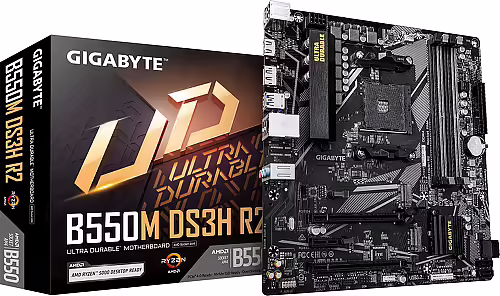 GIGABYTE B550M DS3H R2 Placa base - Procesadores AMD Ryzen 5000, VRM de 5+3 fase | 4719331870454 imagen 1