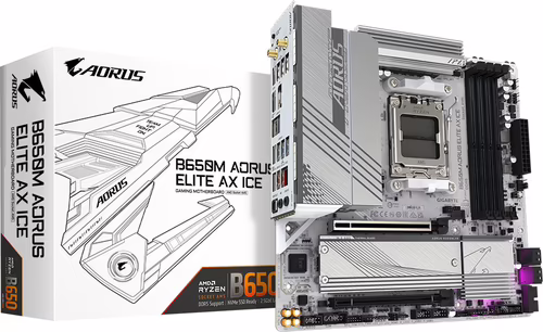 Gigabyte B650M AORUS ELITE AX ICE placa base AMD B650 Zócalo AM5 micro ATX | B650M A ELITE AX ICE | 4719331859336 imagen 1