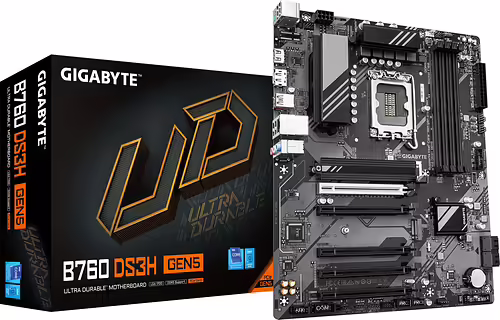 GIGABYTE B760 DS3H GEN5 Placa Base – Compatible con procesadores Intel Core 14 | 4719331872892 imagen 1