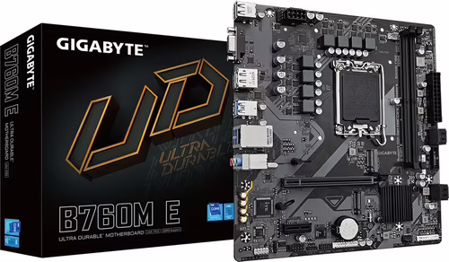 GIGABYTE B760M E Placa base - Compatible con procesadores Intel Core 14ª genera | 4719331856052 imagen 1