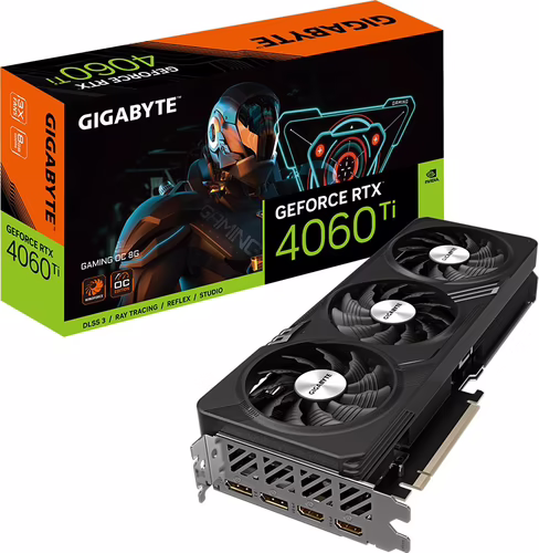 Gigabyte GeForce RTX­­ 4060 Ti GAMING OC 8G NVIDIA GeForce RTX 4060 Ti 8 GB GD | GV-N406TGAMING OC-8GD | 4719331313456 imagen 1