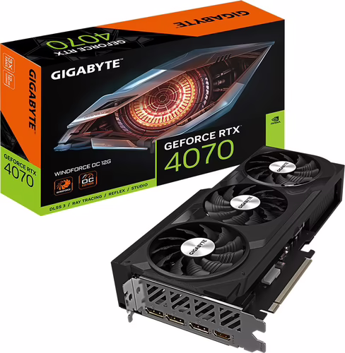 Gigabyte GV-N4070WF3OC-12GD tarjeta gráfica NVIDIA GeForce RTX 4070 12 GB GDDR6 | GV-N4070WF3OC-12GD G10 | 4719331312930 imagen 1