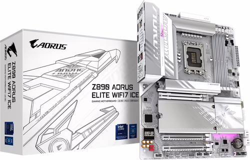 GIGABYTE Placa base Z890 AORUS ELITE WIFI7 ICE - Compatible con CPUs Intel Core  | Z890 A ELITE WF7 ICE | 4719331865221 imagen 1
