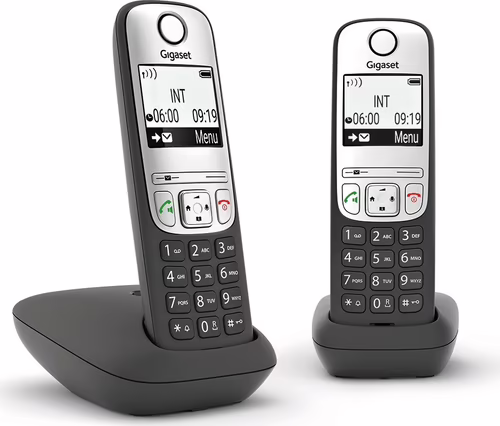 Gigaset A690 Duo Teléfono analógico Identificador de llamadas Negro, Plata | L36852-H2810-D201 | 4250366869797 imagen 1