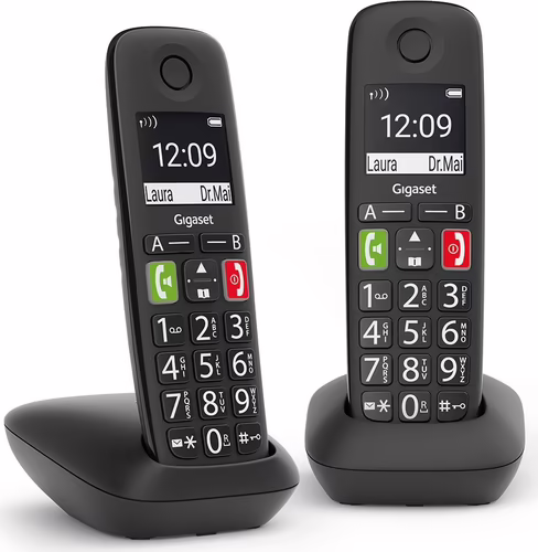 Gigaset E290 Duo Teléfono DECT/analógico Identificador de llamadas Negro | L36852-H2901-D201 | 4250366864167 imagen 1