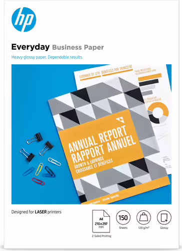 Hp 7MV82A Papel para impreson laser A4 brillo 150 hojas blanco | 0193905504909 imagen 1