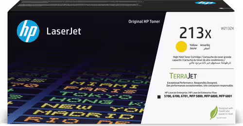 HP Cartucho de tóner Original LaserJet 213X de alto rendimiento amarillo | W2132X | 0195122822644 imagen 1