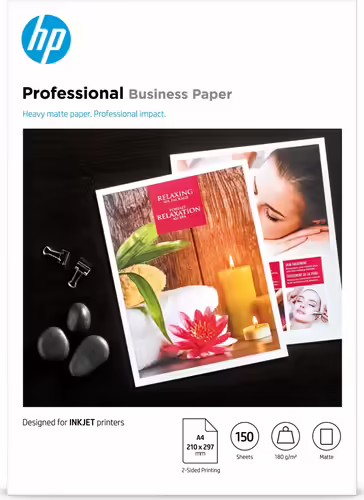 HP Papel profesional para impresoras de inyección de tinta y PageWide: A4, mate | 7MV79A | 0193905504879 imagen 1