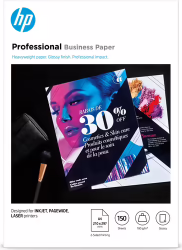 HP Professional Multi-use Glossy FSC Papers 180 gsm-150 sht/A4/210 x 297 mm pape | 3VK91A | 0192545168397 imagen 1
