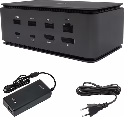 i-tec Metal USB4 Docking station Dual 4K HDMI DP with Power Delivery 80 W + Univ | USB4DUALDOCK100W | 8595611705717 imagen 1