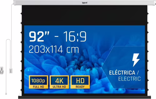 iggual PSIXS203 pantalla de proyección 2,34 m (92``) 16:9 | IGG319680 | 8435364319680 imagen 1