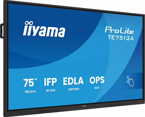 iiyama TE7513A-B1AG pantalla de señalización Panel plano interactivo 190,5 cm | 4948570124817 imagen 1