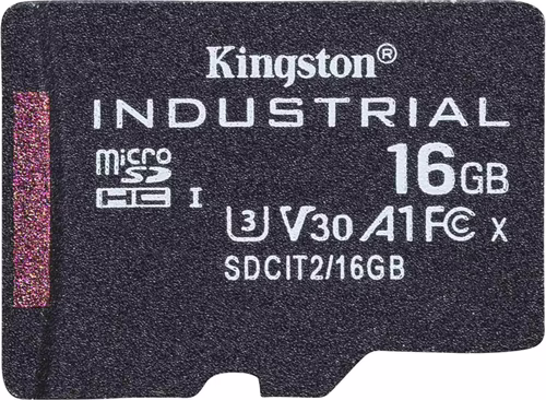 Kingston Technology Industrial Memoria Microsdhc 16gb UHS-I Clase 10 negro | SDCIT2/16GBSP | 0740617321098 imagen 1