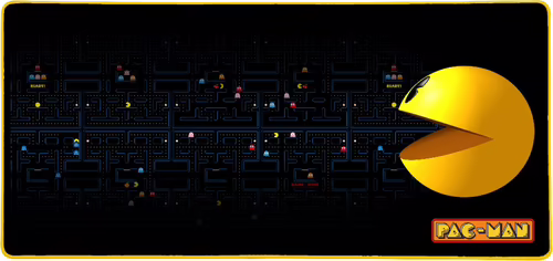Konix PacMan Alfombrilla de ratón para juegos Negro, Azul, Amarillo | 82541120980 | 3328170294652 imagen 1