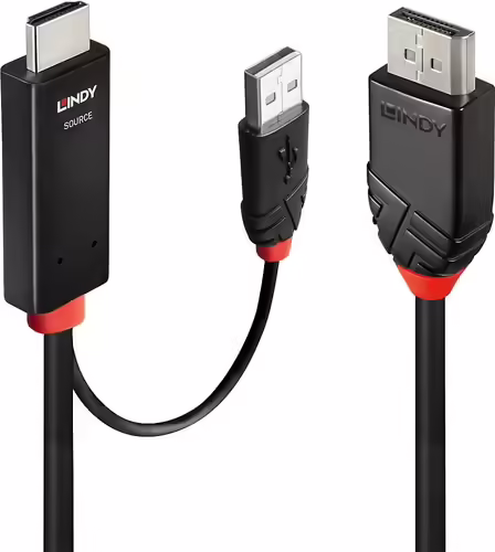 Lindy 41499 adaptador de cable de vÍdeo 2 m HDMI + USB Type-A DisplayPort Neg | LINDY41499 | 4002888414999 imagen 1