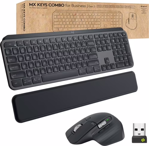 Logitech MX Keys combo for Business Gen 2 teclado Ratón incluido RF Wireless +  | 920-010930 | 5099206104457 imagen 1