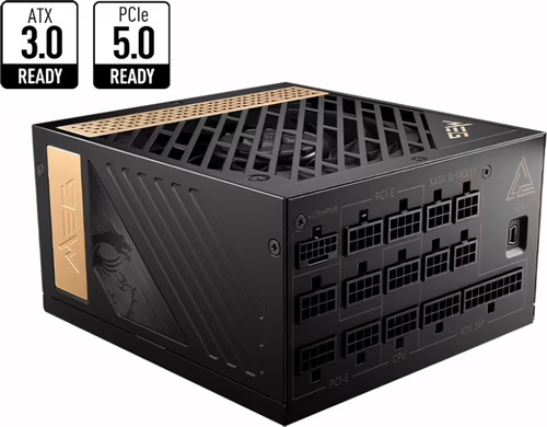 MSI MEG AI1300P PCIE5 unidad de fuente de alimentación 1300 W 24-pin ATX ATX Ne | 306-7ZP4A11-CE0 | 4719072970260 imagen 1