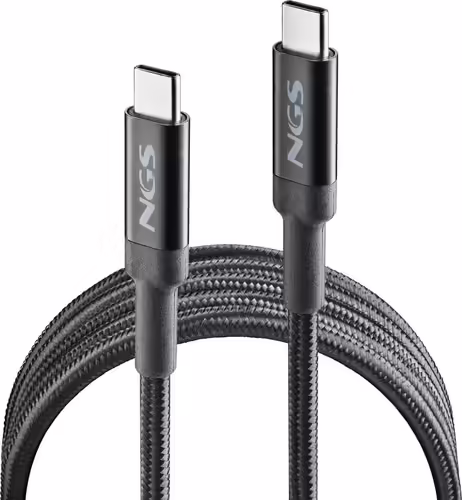 NGS KNOT 65W-3 cable USB USB 2.0 3 m USB C Negro | NGS-ACCESORIOS-0217 | 8435430625851 imagen 1
