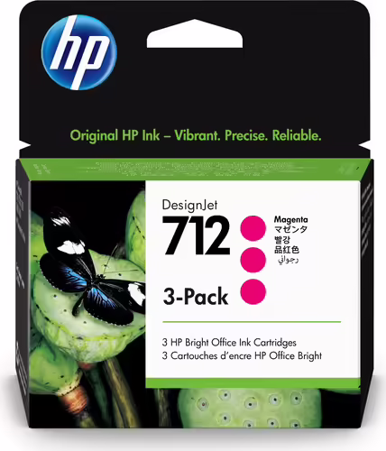 PACK 3 CARTUCHOS HP 712 MAGENTA 3ED78A | 0193905352876 imagen 1