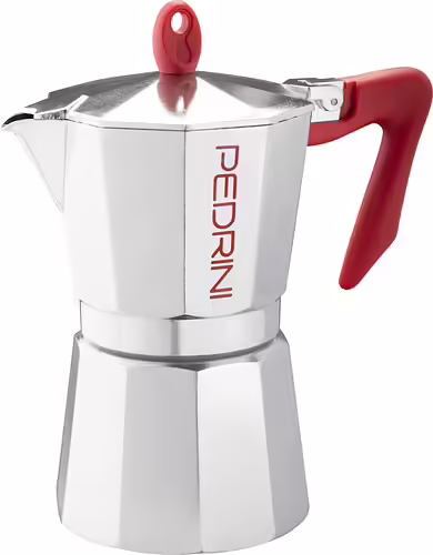 Pedrini 9084-0 cafetera manual Cafetera italiana Rojo, Acero inoxidable | 0883336090842 imagen 1