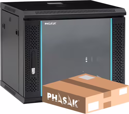 Phasak Armario Mural 19 9u 600x450mm Desmontado Negro | PHO 2109D | 0745604519977 imagen 1