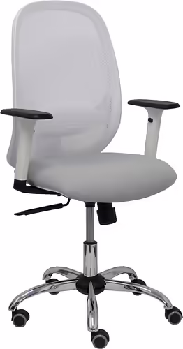 Piqueras y Crespo Silla Cilanco blanca malla blanca asiento bali gris claro braz | 354SBM10B40B354CRRP | 8436586627621 imagen 1