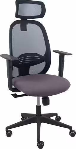 Piqueras y Crespo Silla Cilanco negra malla negra asiento bali gris oscuro brazo | 354SNM840B600B10CRPCR | 8435501012382 imagen 1