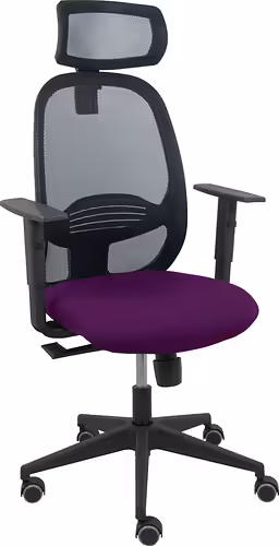 Piqueras y Crespo Silla Cilanco negra malla negra asiento bali morado brazo regu | 354SNM840B760B10CRPCR | 8435501012436 imagen 1