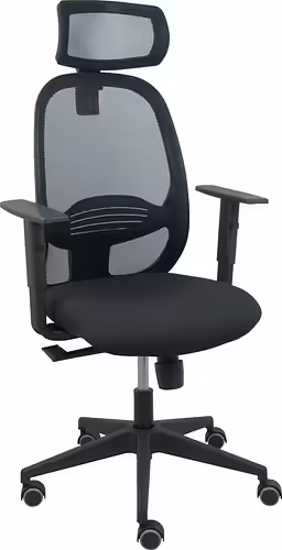 Piqueras y Crespo Silla Cilanco negra malla negra asiento bali negro brazo regul | 354SNM840B840B10CRPCR | 8435501007128 imagen 1