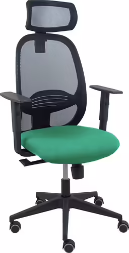 Piqueras y Crespo Silla Cilanco negra malla negra asiento bali verde esmeralda b | 354SNM840B456B10CRPCR | 8435501012306 imagen 1